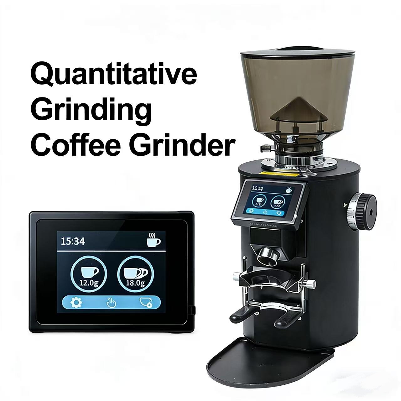 Coffee Grinder Burr Flat - Macinacaffè Professionale Commerciale con Macine Piatte