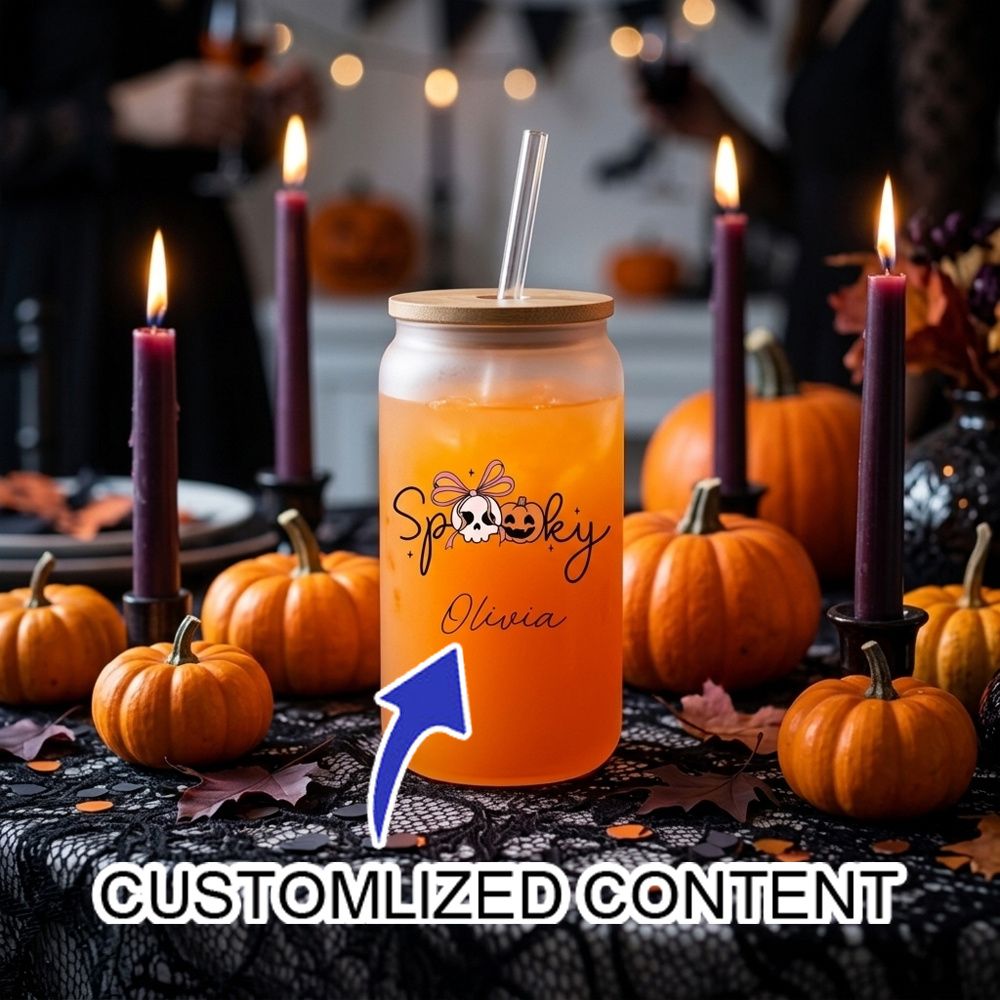 Coffee Equipment For Camping - Bicchiere di Vetro Personalizzato per Halloween