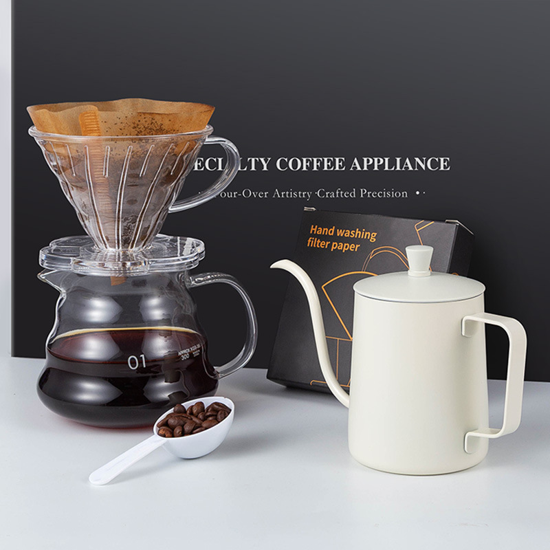 Coffee Equipment Pour Over - Set Moderno per Preparazione Caffè Domestico,