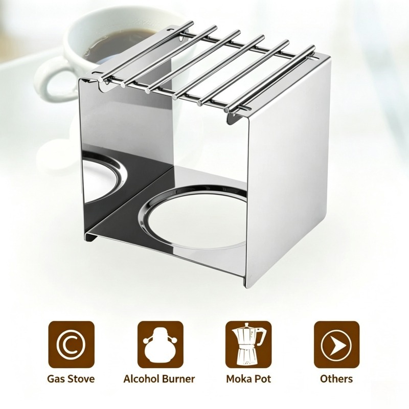 Supporto Quadrato in Acciaio I - Coffee Equipment For Camping recensione e prezzo